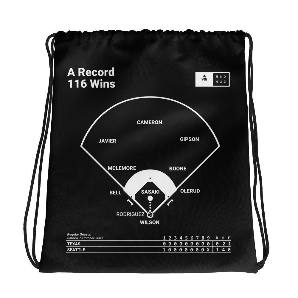 Greatest Mariners Plays Drawstring Bag A Record 116 Wins | 2001
