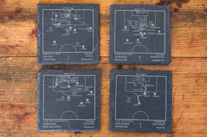 Greatest Barcelona Plays: Slate Coasters Set of 4 image 2