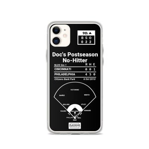 Greatest Phillies Plays iPhone Case: Doc's Postseason No-Hitter (2010)