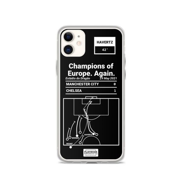 Greatest Chelsea Plays iPhone Case: Champions of Europe. Again. (2021)