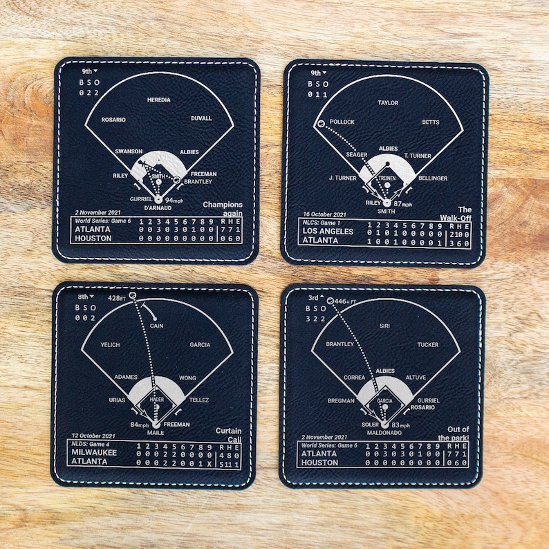 PlaybookProducts Champion Braves Plays Coasters