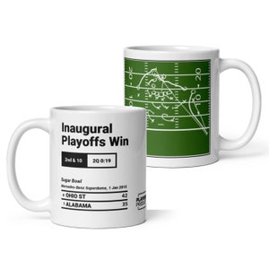 Greatest Ohio State Football Plays Mug: Inaugural Playoffs Win (2015)