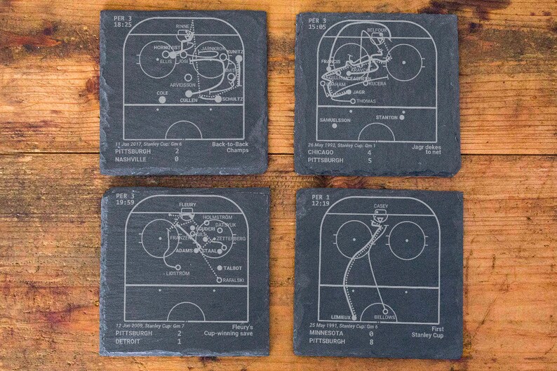 Greatest Penguins Plays: Slate Coasters Set of 4 image 2