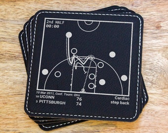 Greatest UCONN Basketball Plays: Leatherette Coasters (Set of 4)