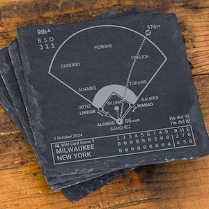 Greatest Mets Plays: Slate Coasters (Set of 4)