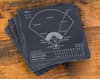 Greatest Mets Plays: Slate Coasters (Set of 4)