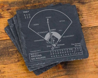 Greatest Brewers Plays: Slate Coasters (Set of 4)