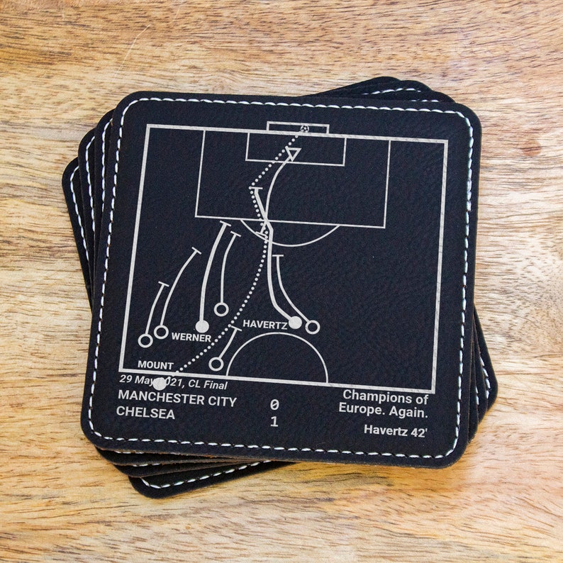 Greatest Chelsea Plays: Leatherette Coasters (Set of 4) image 1