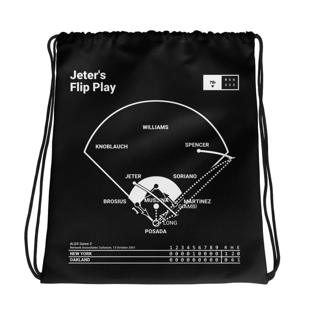 Greatest Yankees Plays Drawstring Bag Jeter's Flip Play Etsy