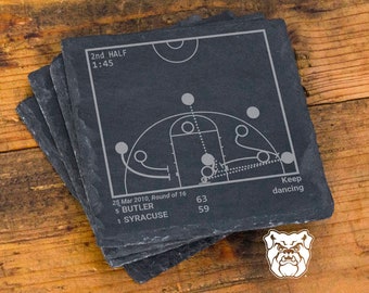 Greatest Butler Basketball Plays: Slate Coasters (Set of 4)