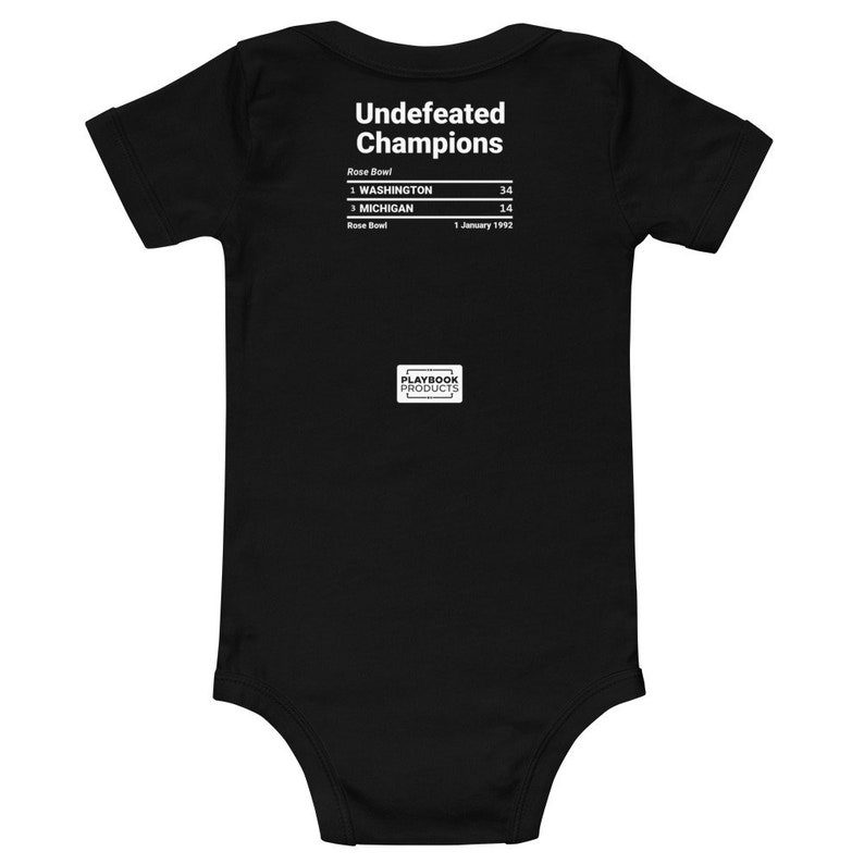 Greatest Washington Football Plays Baby Bodysuit Undefeated Champions 1992