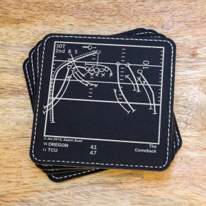 Greatest TCU Football Plays: Leatherette Coasters (Set of 4)