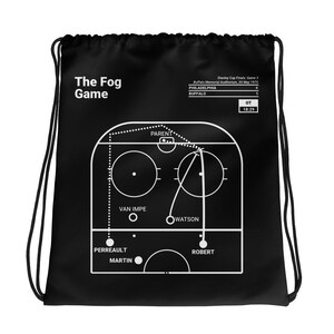 Greatest Sabres Plays Drawstring Bag: The Fog Game (1975)