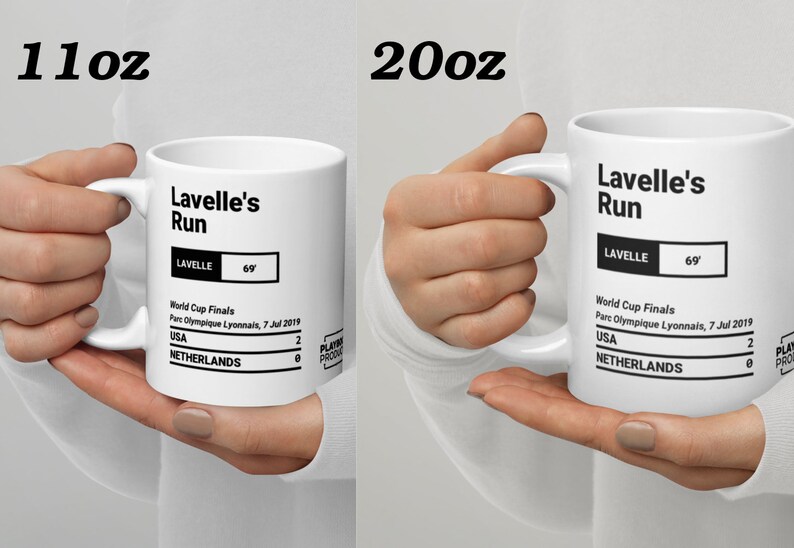 Greatest USWNT Plays Mug: Lavelle's Run (2019) Field White 20oz