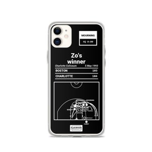 Greatest Hornets Plays iPhone Case: Zo&#39;s winner (1993)