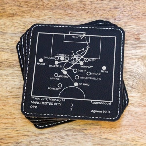 Greatest Manchester City Plays: Leatherette Coasters (Set of 4)