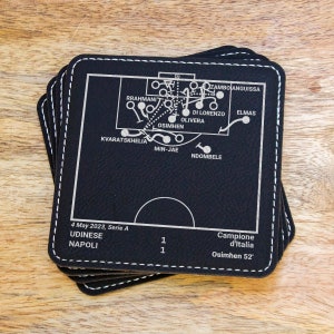 Champion Napoli 2023 Plays: Leatherette Coasters (Set of 4)