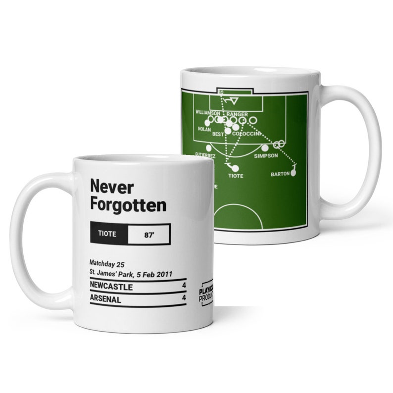 Greatest Newcastle Plays Mug: Never Forgotten (2011) Field White