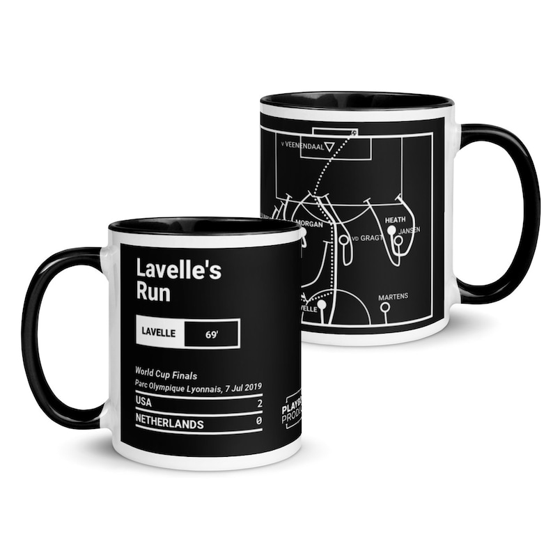 Greatest USWNT Plays Mug: Lavelle's Run (2019) Black