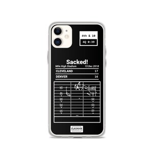 Greatest Browns Plays iPhone Case: Sacked! (2018)