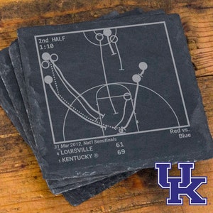 Greatest Kentucky Basketball Plays: Slate Coasters (Set of 4)