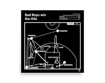 Póster de las mejores jugadas de los Pistons: Bad Boys gana el título (1989)