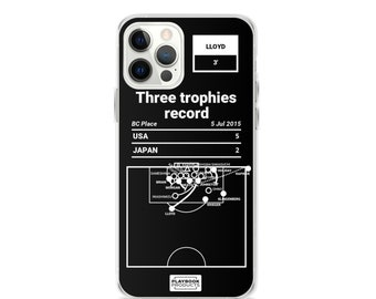 Greatest USWNT Plays Iphone case: Three Trophies Record (2015