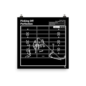 Greatest Michigan State Football Plays Poster: Picking Off Perfection (1998)