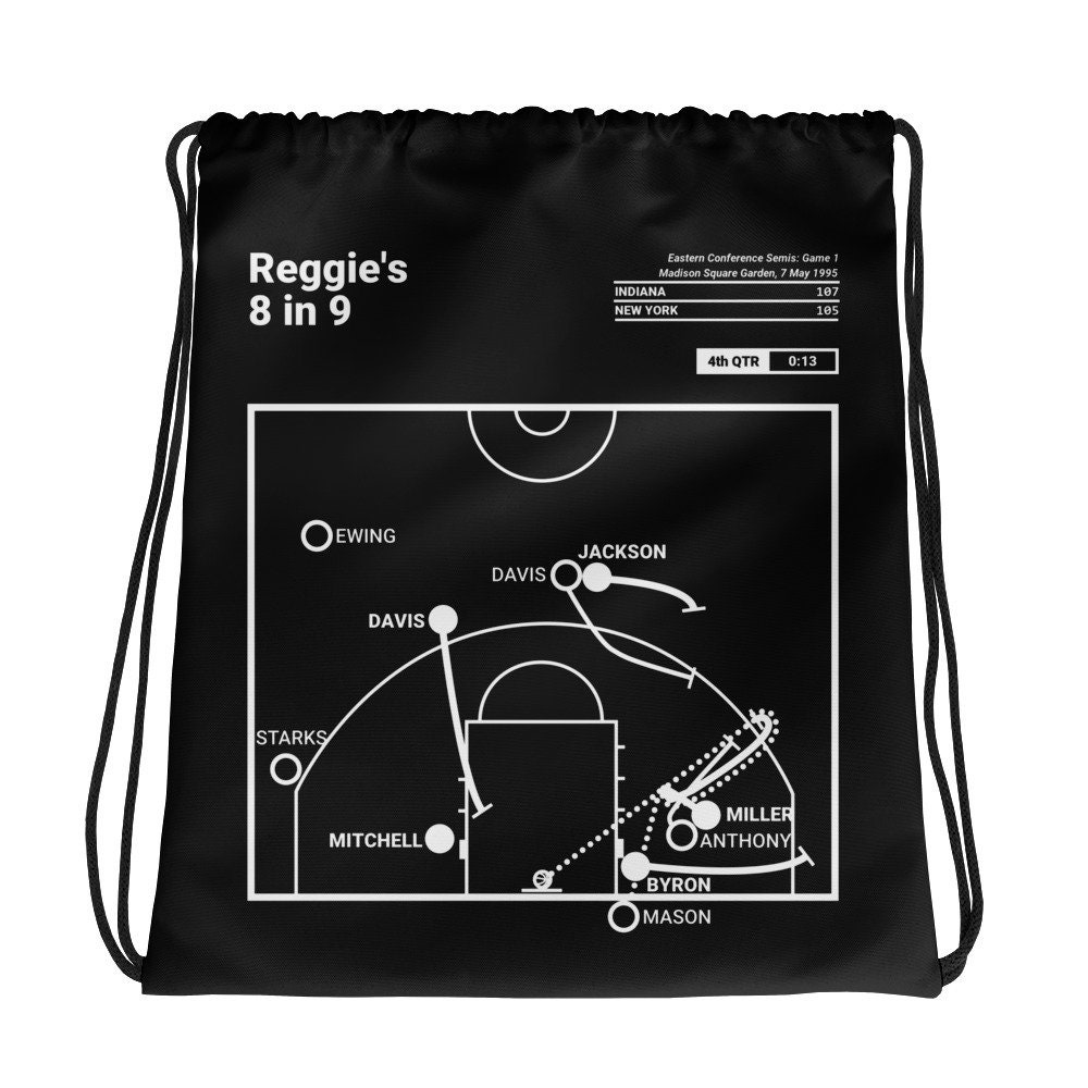 Greatest Pacers Plays Drawstring Bag Reggie's 8 in 9 | 1995