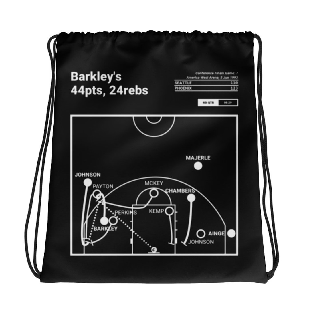 Greatest Suns Plays Drawstring Bag: Barkley's 44pts, 24rebs (1993