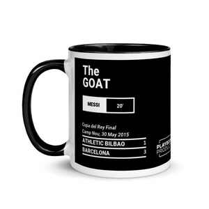 Greatest Barcelona Plays Mug: The GOAT (2015)