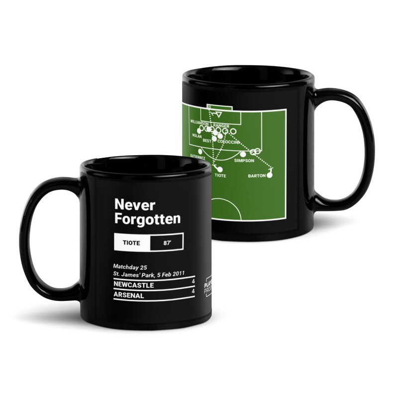 Greatest Newcastle Plays Mug: Never Forgotten (2011) Field Black