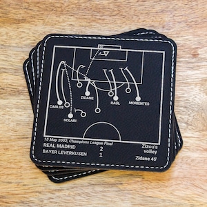 Greatest Real Madrid Vintage Plays: Leatherette Coasters (Set of 4)