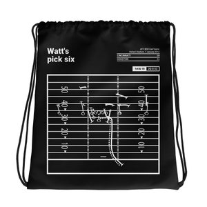 Greatest Texans Plays Drawstring Bag: Watt&#39;s pick six (2012)