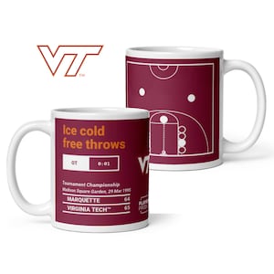 Greatest Virginia Tech Basketball Plays Mug: Ice cold free throws (1995)