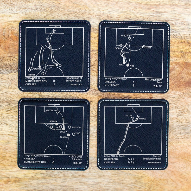 Greatest Chelsea Plays: Leatherette Coasters (Set of 4) image 2