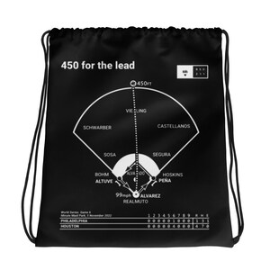 Greatest Astros Plays Drawstring Bag: 450 for the lead (2022)