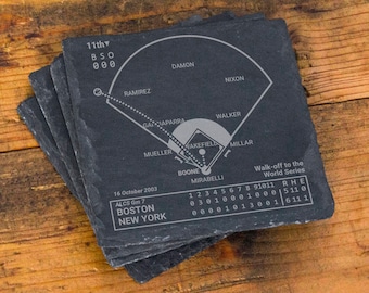 Greatest Yankees Modern Plays: Slate Coasters (Set of 4)