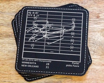 Greatest Saints Plays: Leatherette Coasters (Set of 4)