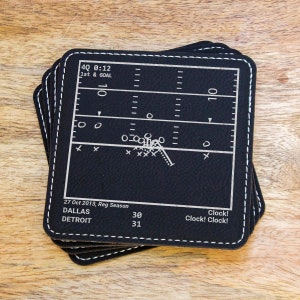 Greatest Lions Plays: Leatherette Coasters (Set of 4)