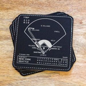 Greatest Mariners Plays: Leatherette Coasters (Set of 4)