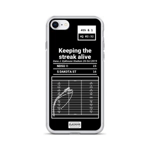 Greatest North Dakota State Football Plays iPhone Case: Keeping the streak alive (2019)