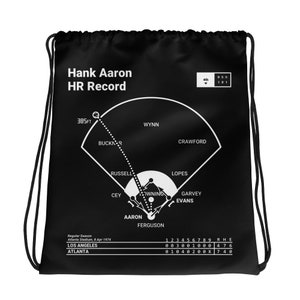 Greatest Braves Plays Drawstring Bag: Hank Aaron HR Record (1974)