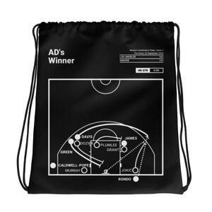 Greatest Lakers Plays Drawstring Bag: AD&#39;s Winner (2020)