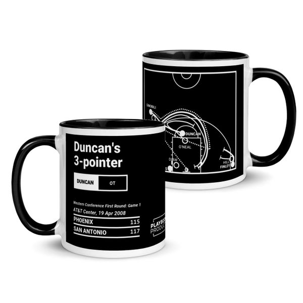 Greatest Spurs Plays Mug: Duncan's 3-pointer (2008)