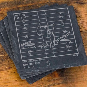 Greatest Patriots Plays: Slate Coasters (Set of 4)