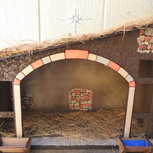 Miniatur Krippe Bethlehem Stall Weihnachten Jesus Krippe Krippe Fee Gartenhaus Accessoire