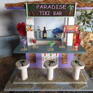 Miniature Paradise Tiki Bar Hut Beach fairy garden decor accessories