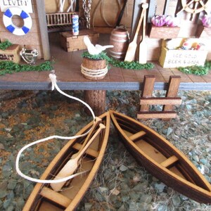 Fairy Garden Miniature Rusty Anchor Boat House Fishing Dock fairy decor accessories image 4