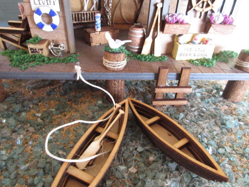 Fairy Garden Miniature Rusty Anchor Boat House Fishing Dock fairy decor accessories image 4